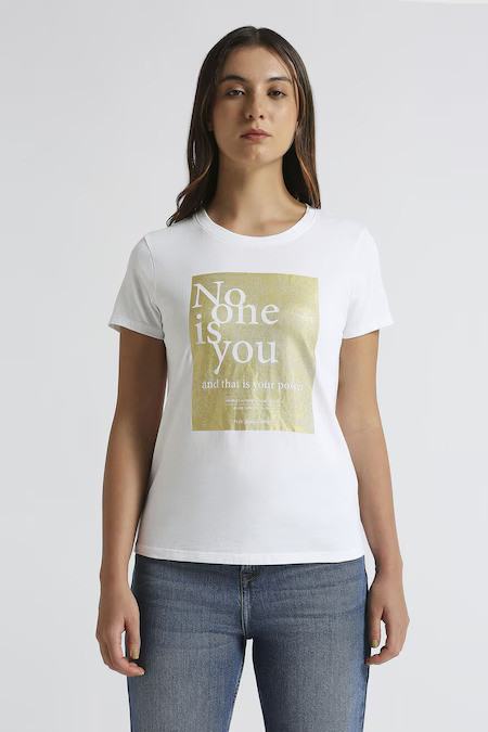 Casual Half Sleeves Round Neck Women Regular Fit T-Shirts